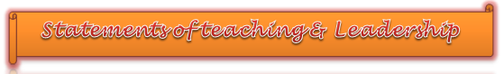 statements of teaching and leadership